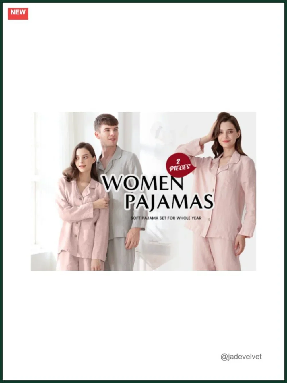 Men's Linen Pajama Set - 2 Piece Sleepwear Loungewear